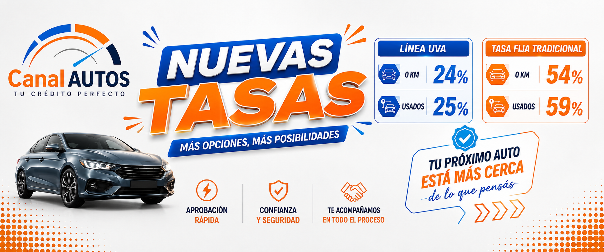 Nuevas tasas de financiación de Canal Autos