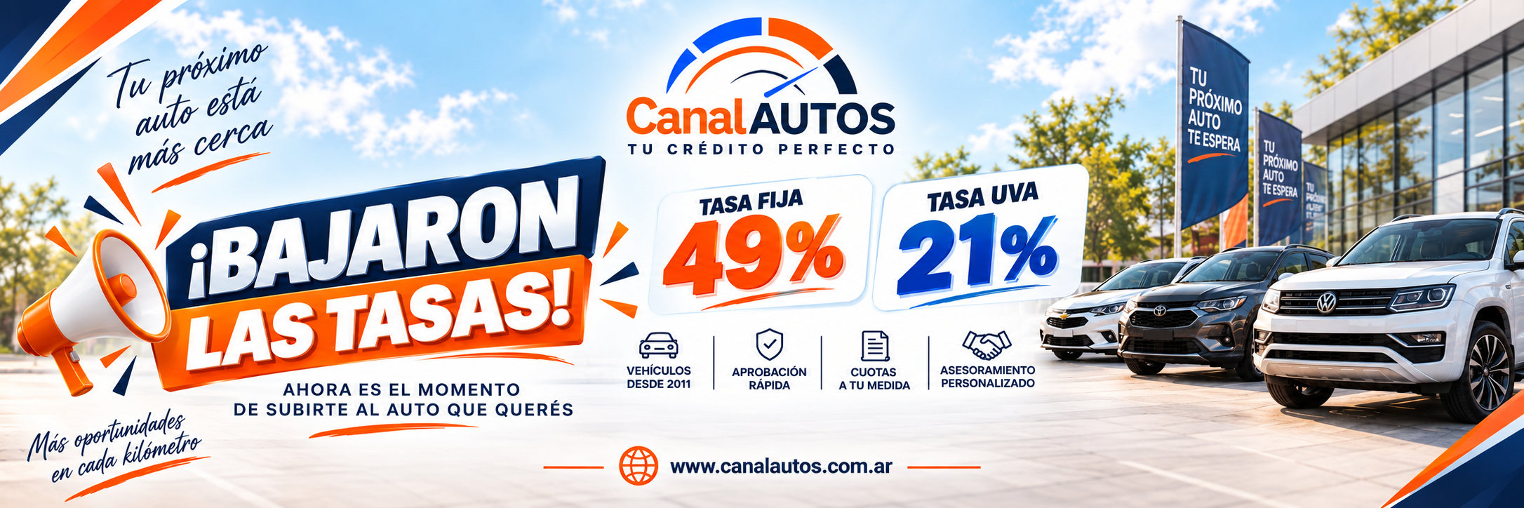 Nuevas tasas de financiación de Canal Autos