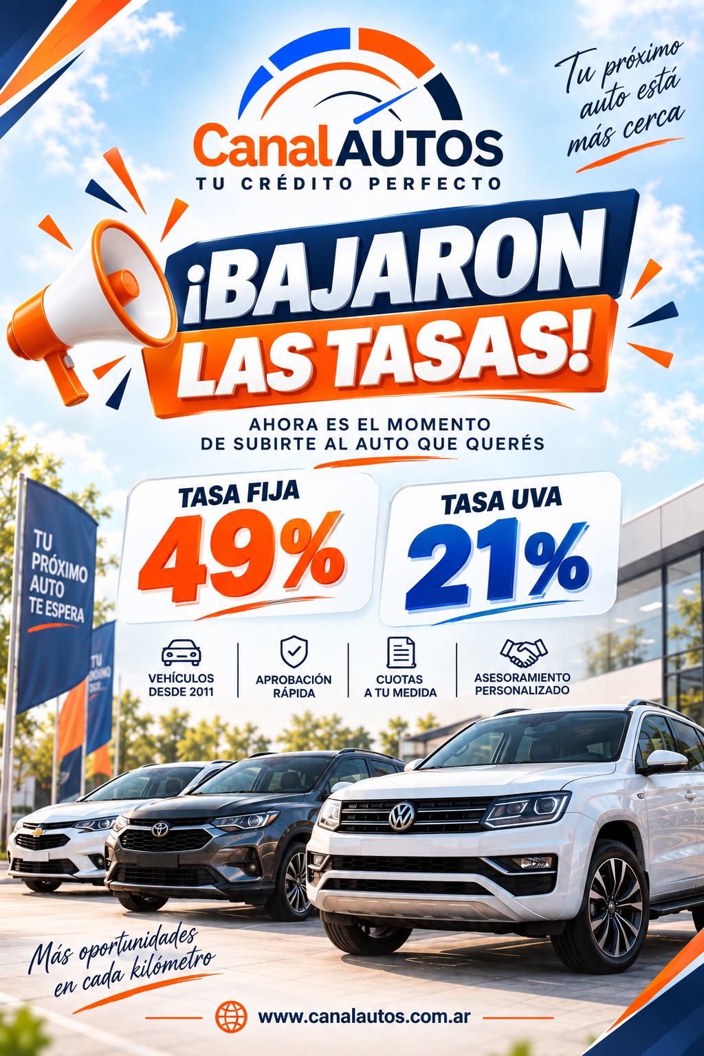 Nuevas tasas de financiación de Canal Autos